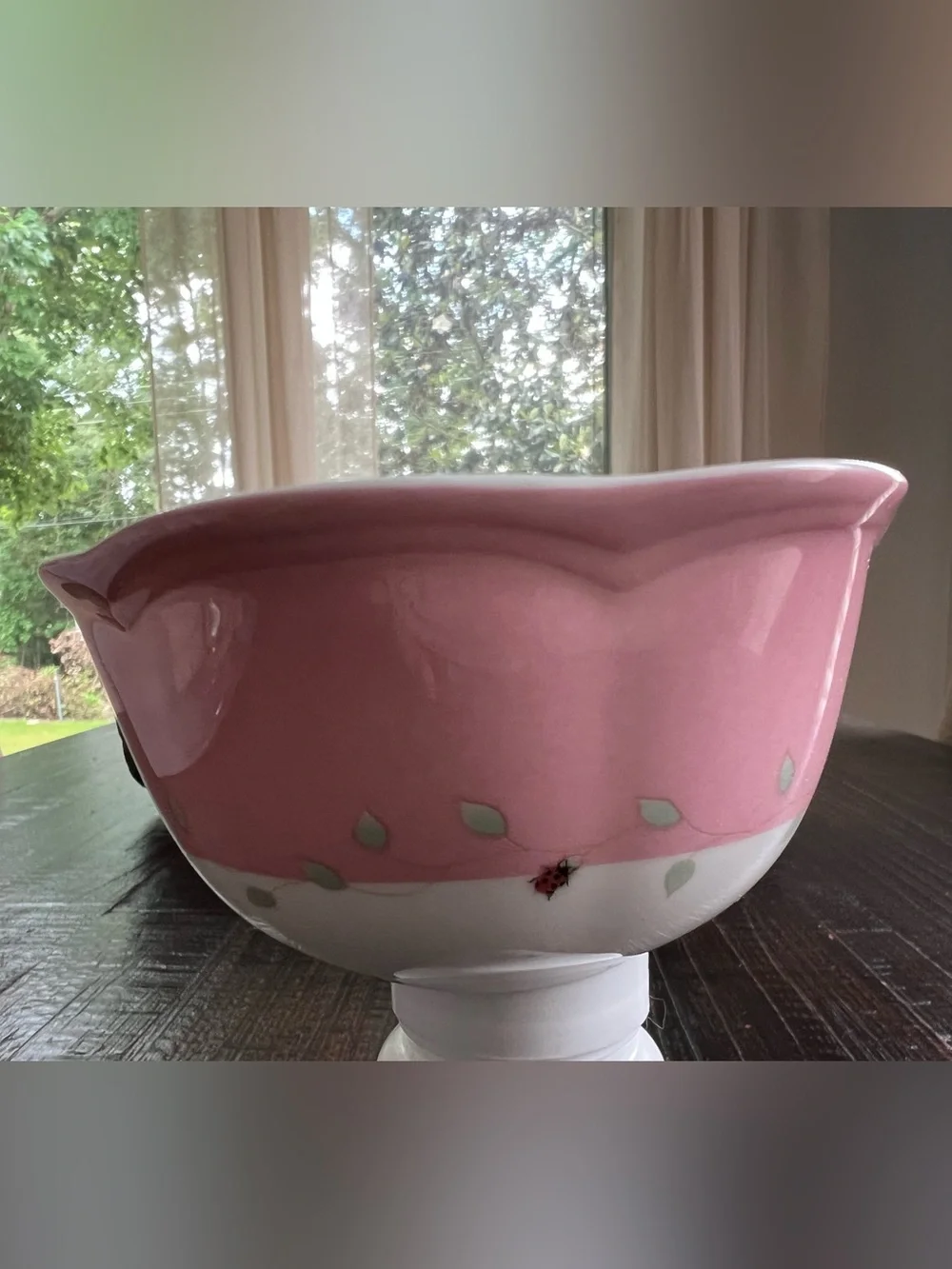 Butterfly Meadow by Lenox Pink fruit / ice cream bowl 4.75”